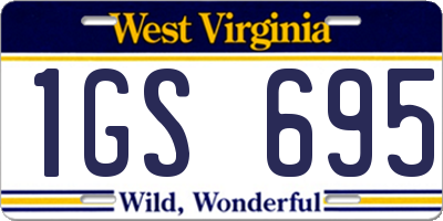 WV license plate 1GS695