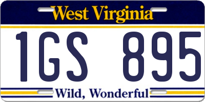 WV license plate 1GS895