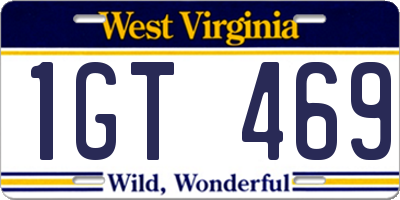 WV license plate 1GT469
