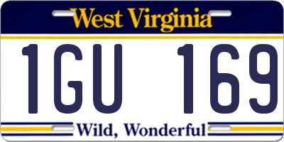 WV license plate 1GU169