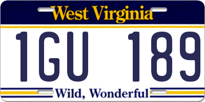 WV license plate 1GU189