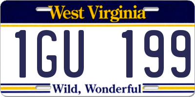 WV license plate 1GU199