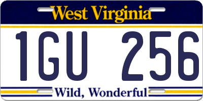 WV license plate 1GU256