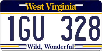WV license plate 1GU328
