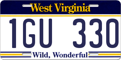 WV license plate 1GU330