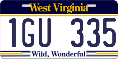 WV license plate 1GU335
