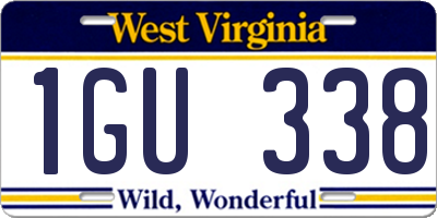 WV license plate 1GU338