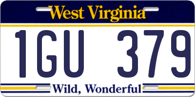 WV license plate 1GU379