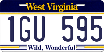 WV license plate 1GU595