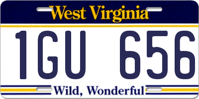 WV license plate 1GU656