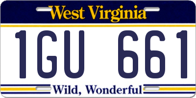 WV license plate 1GU661