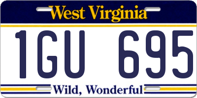 WV license plate 1GU695