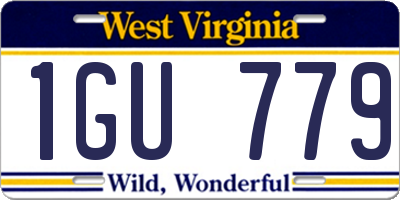 WV license plate 1GU779