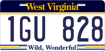 WV license plate 1GU828