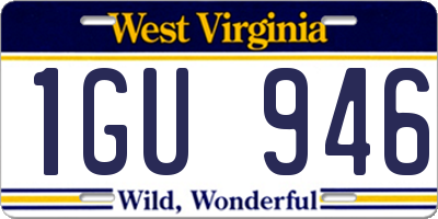 WV license plate 1GU946