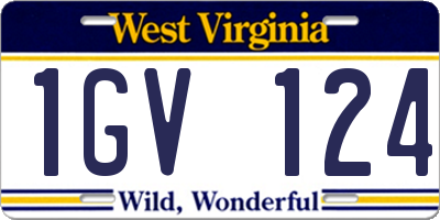 WV license plate 1GV124