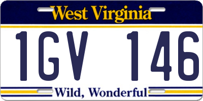 WV license plate 1GV146