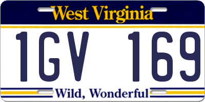 WV license plate 1GV169