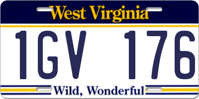 WV license plate 1GV176