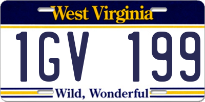 WV license plate 1GV199