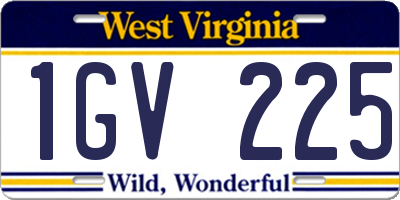 WV license plate 1GV225