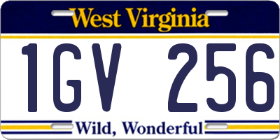 WV license plate 1GV256