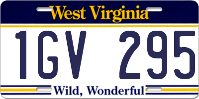 WV license plate 1GV295