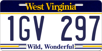 WV license plate 1GV297