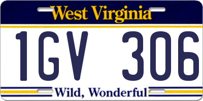 WV license plate 1GV306