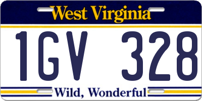 WV license plate 1GV328