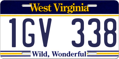 WV license plate 1GV338
