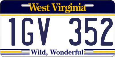WV license plate 1GV352