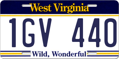 WV license plate 1GV440