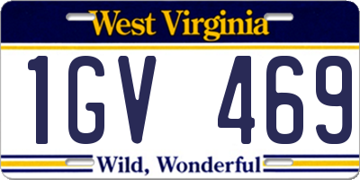 WV license plate 1GV469