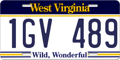 WV license plate 1GV489