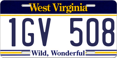 WV license plate 1GV508