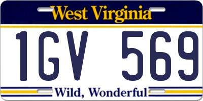 WV license plate 1GV569