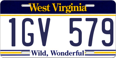 WV license plate 1GV579