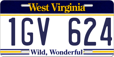 WV license plate 1GV624