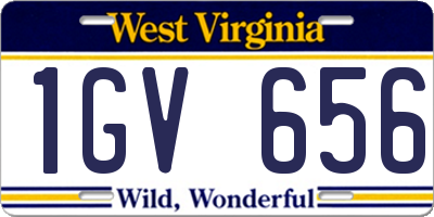 WV license plate 1GV656