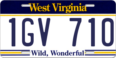 WV license plate 1GV710