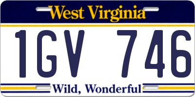 WV license plate 1GV746
