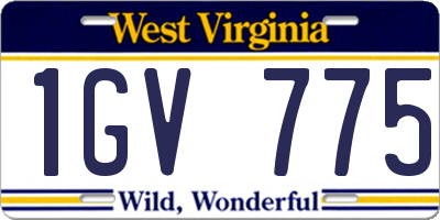 WV license plate 1GV775
