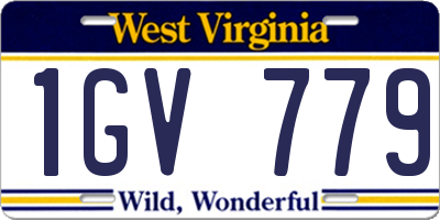 WV license plate 1GV779