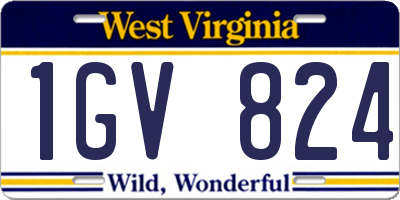 WV license plate 1GV824