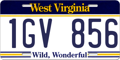 WV license plate 1GV856