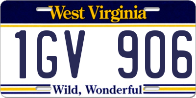 WV license plate 1GV906