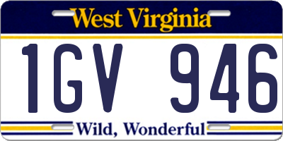 WV license plate 1GV946