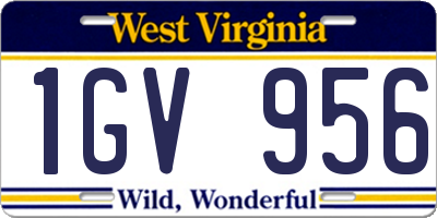 WV license plate 1GV956