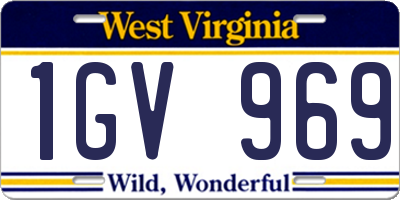 WV license plate 1GV969